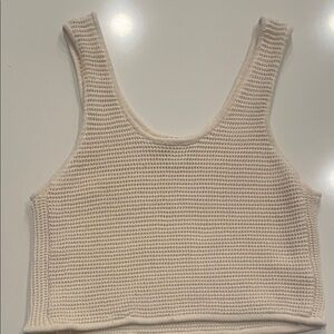 House of Harlow 1960 Cream Knit Crop Top
